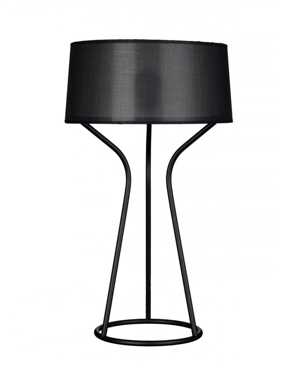 Aria Table Light Black Shade In Black Net Fabric