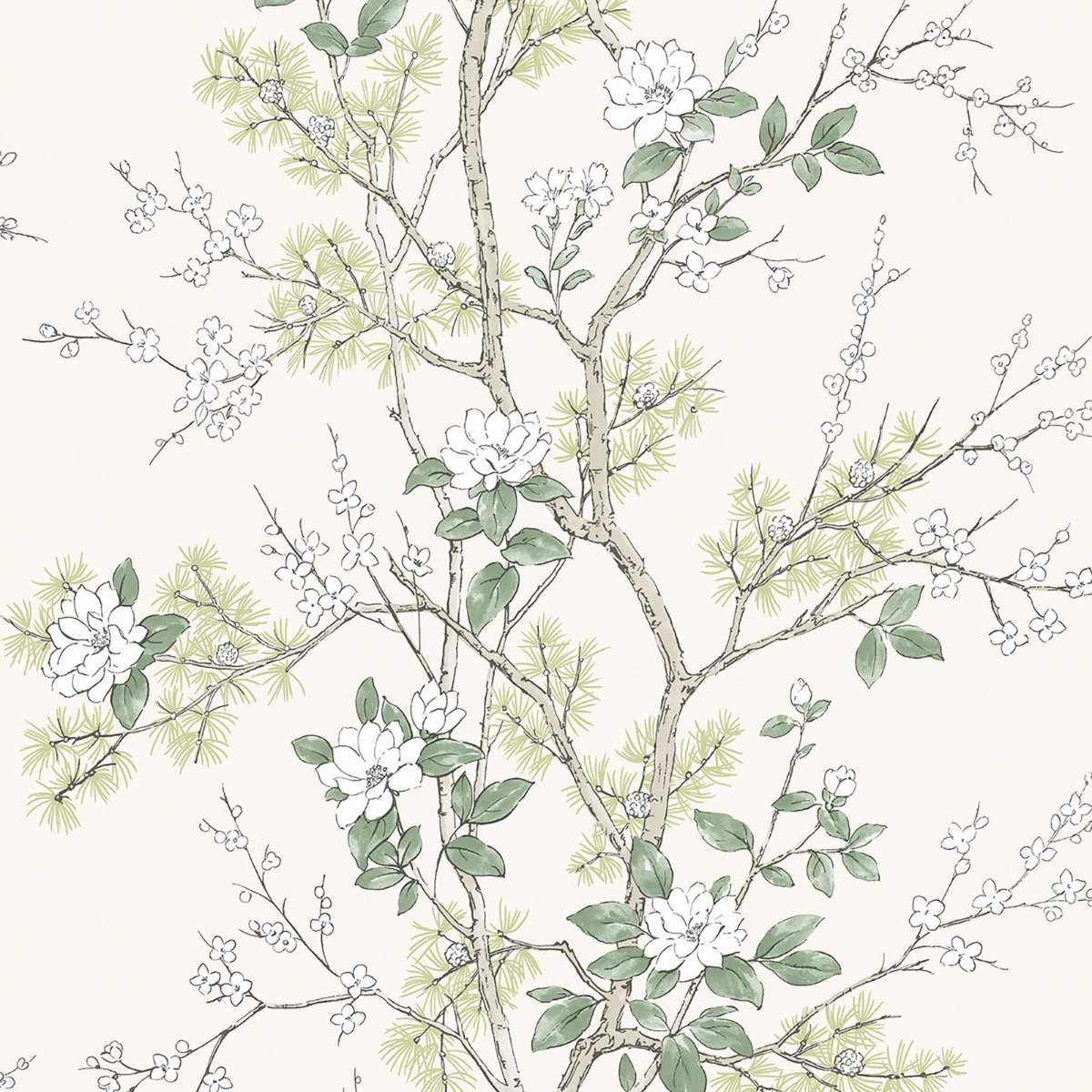 Bridget Floral Wallpaper Cream Belgravia 750