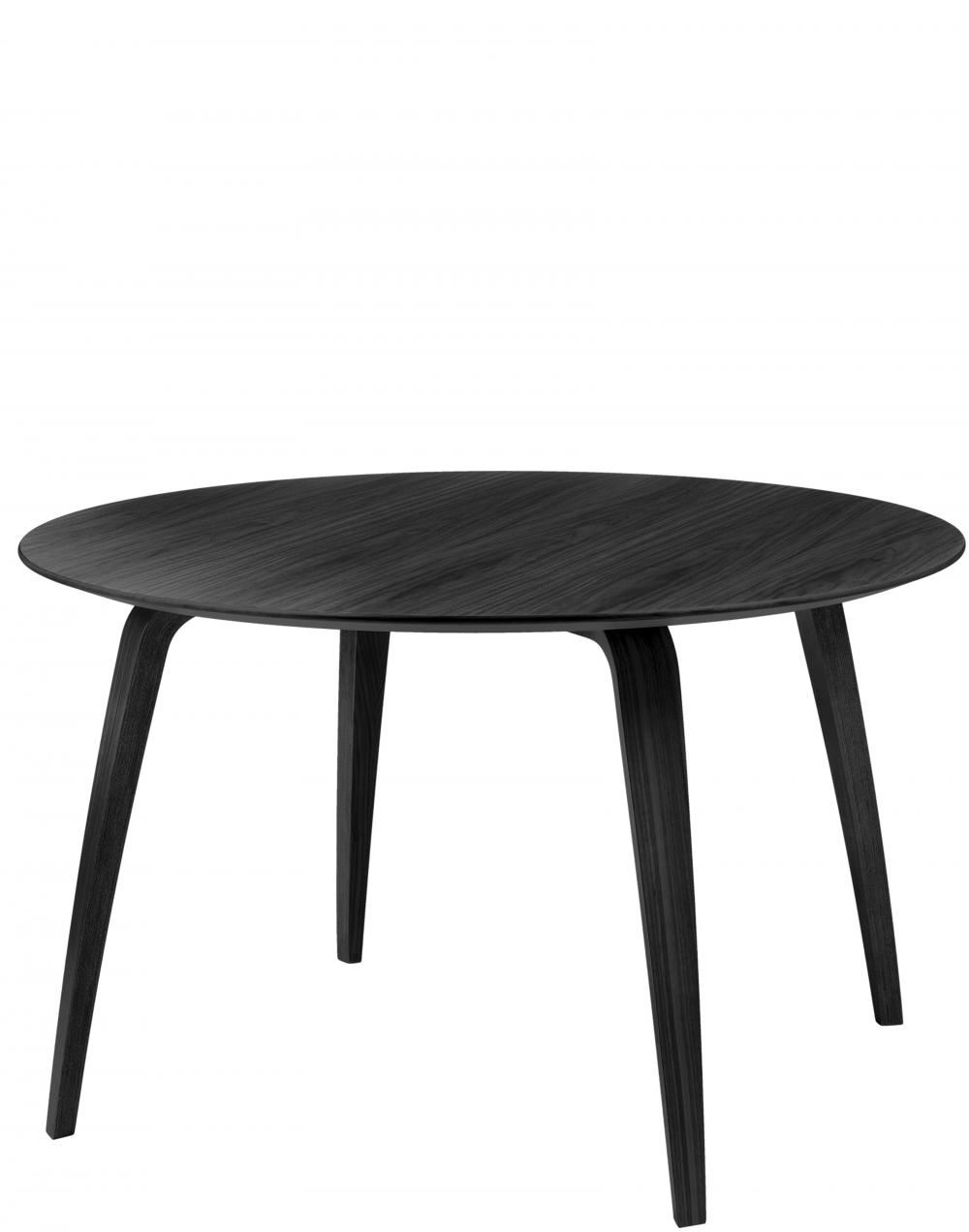 Gubi Dining Table Round Woodblack Stained Ash