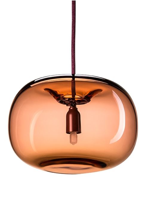 Orsjo Pebble Pendant Plumpy Oxide Red Glass Designer Pendant Lighting