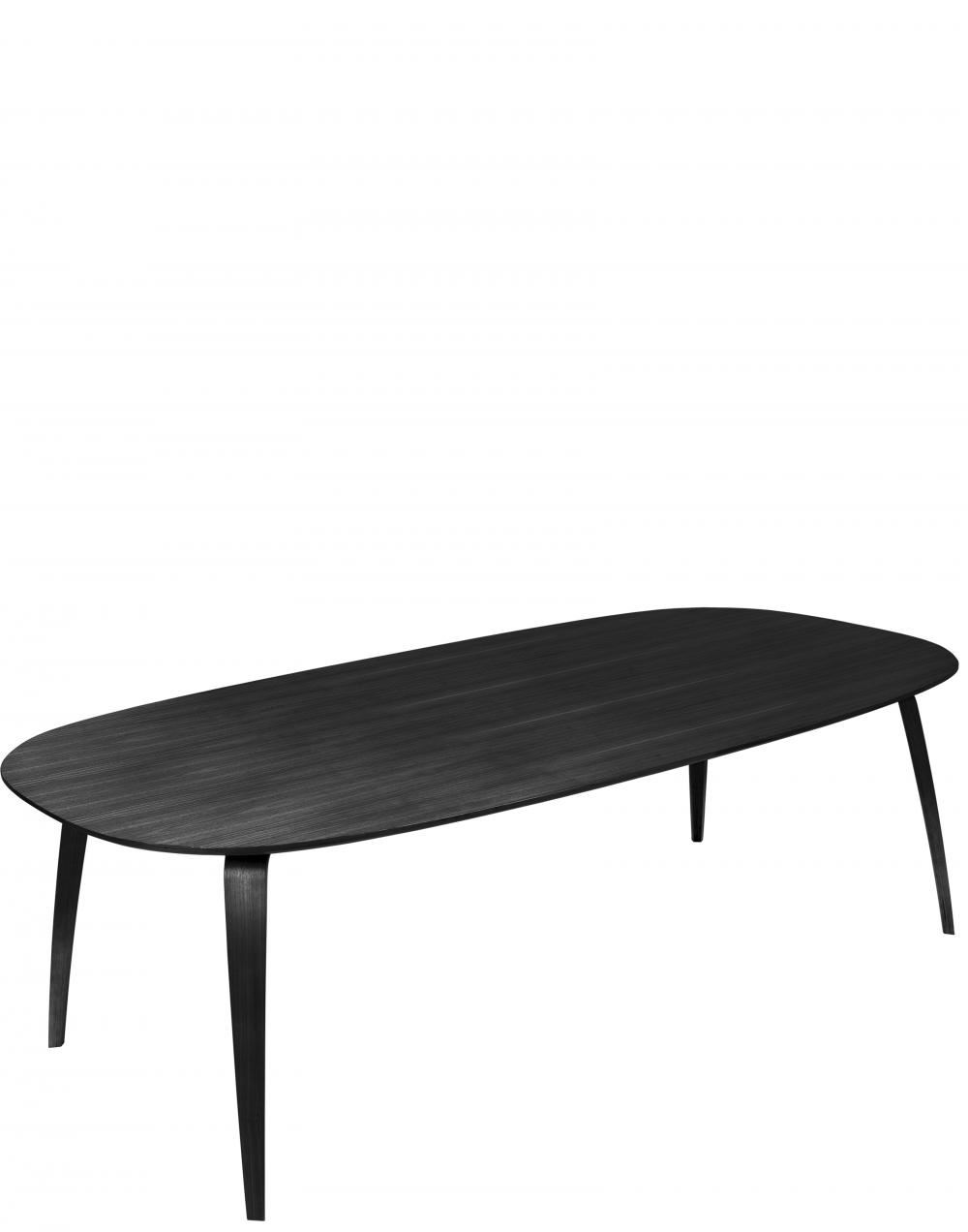Gubi Dining Table Elliptical Woodblack Stained Ash