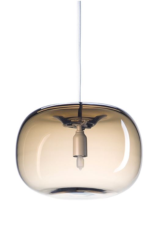 Orsjo Pebble Pendant Plumpy Warm Grey Glass Designer Pendant Lighting