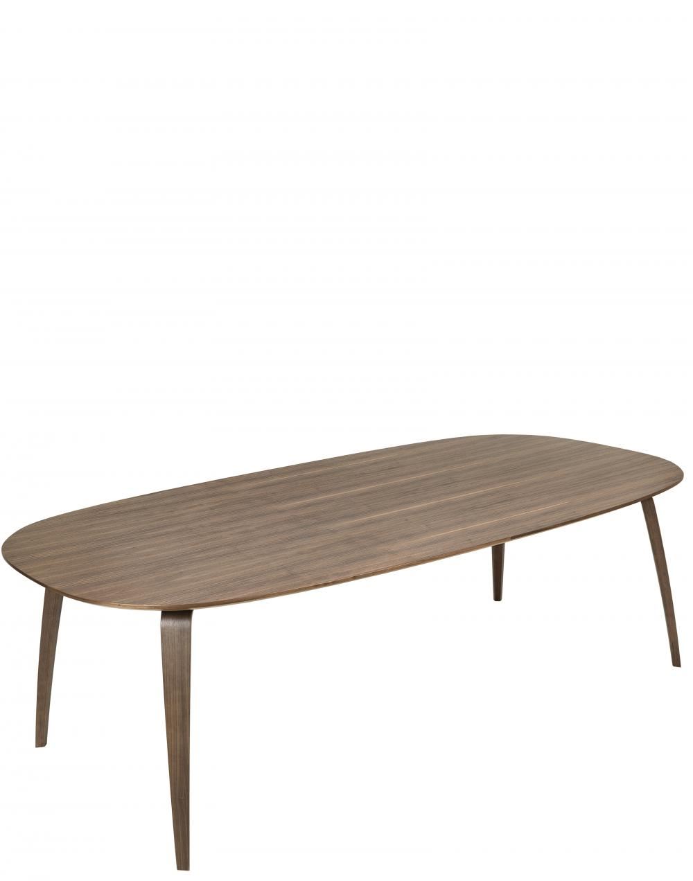 Gubi Dining Table Elliptical Woodamerican Walnut Dark Wood Designer Furniture From Holloways Of Ludlow