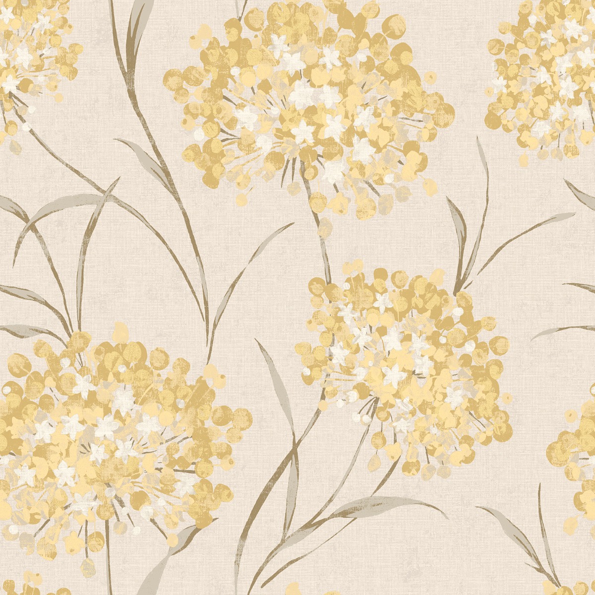 Laura Ashley Giselle Wallpaper Ochre 140330