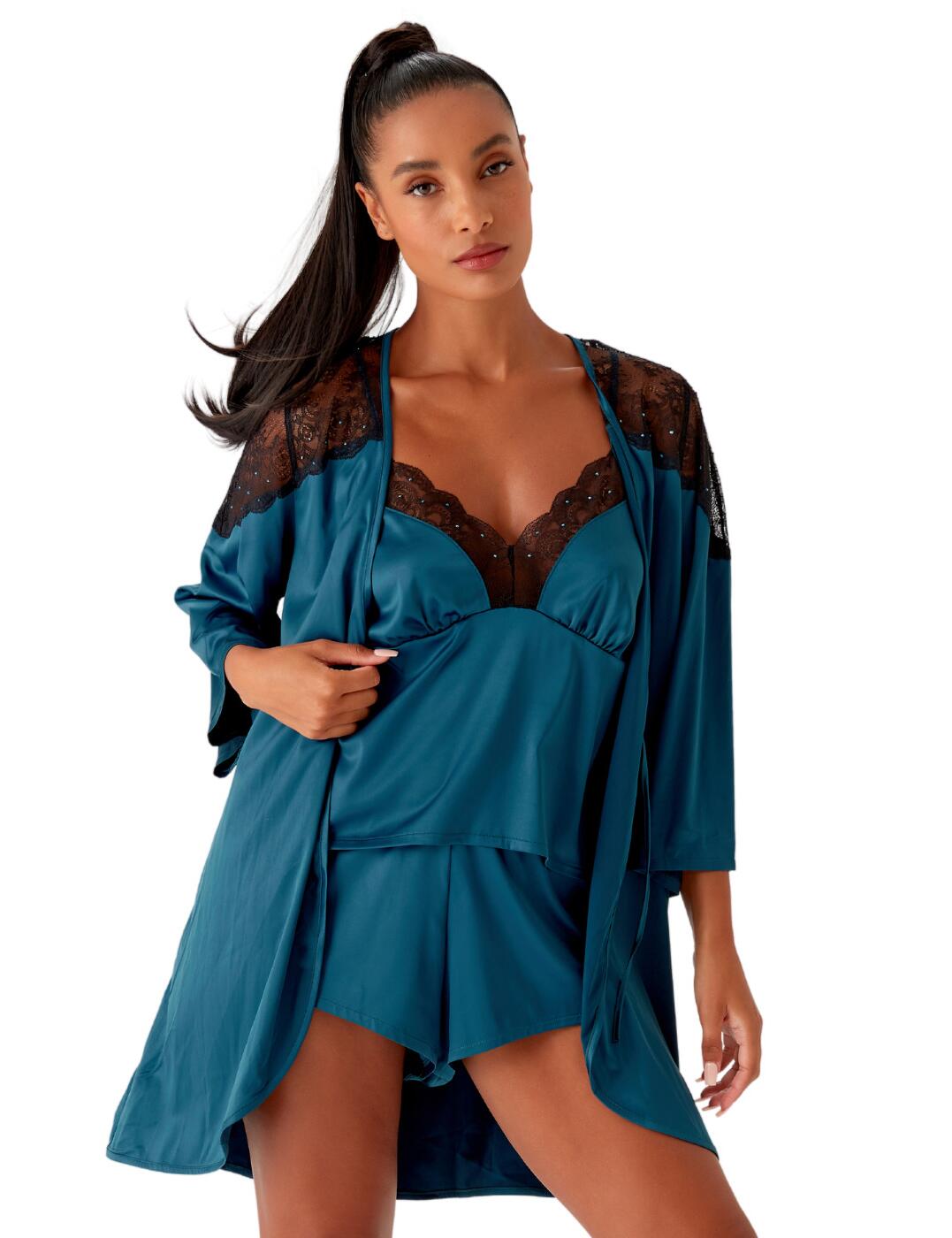 Embrace seduction with Gossard's indulgent VIP Confession collection this season. This robe is designed to add an element of elegance to your everyday. Beautiful and airy, this robe is cut to a mini length with a lightweight 3/4 sleeve to give a breathable feel to this ethereal piece. This robe features delicate lace insert detailing on the shoulders and back to give this luxurious piece an elevated look. Boasts a self-tie ribbon so you can cinch and tailor the fit of this robe to your own preference. Perfect for any occasion!  Gorgeous and luxe Lace inserts on shoulders and back 3/4 sleeves Self-tie ribbon Mini length Country of origin: China Composition: 88% Polyester &pipe; 6% Polyamide &pipe; 6% Elastane Listed in UK sizes  56246-99877-1321766 19513 Robe