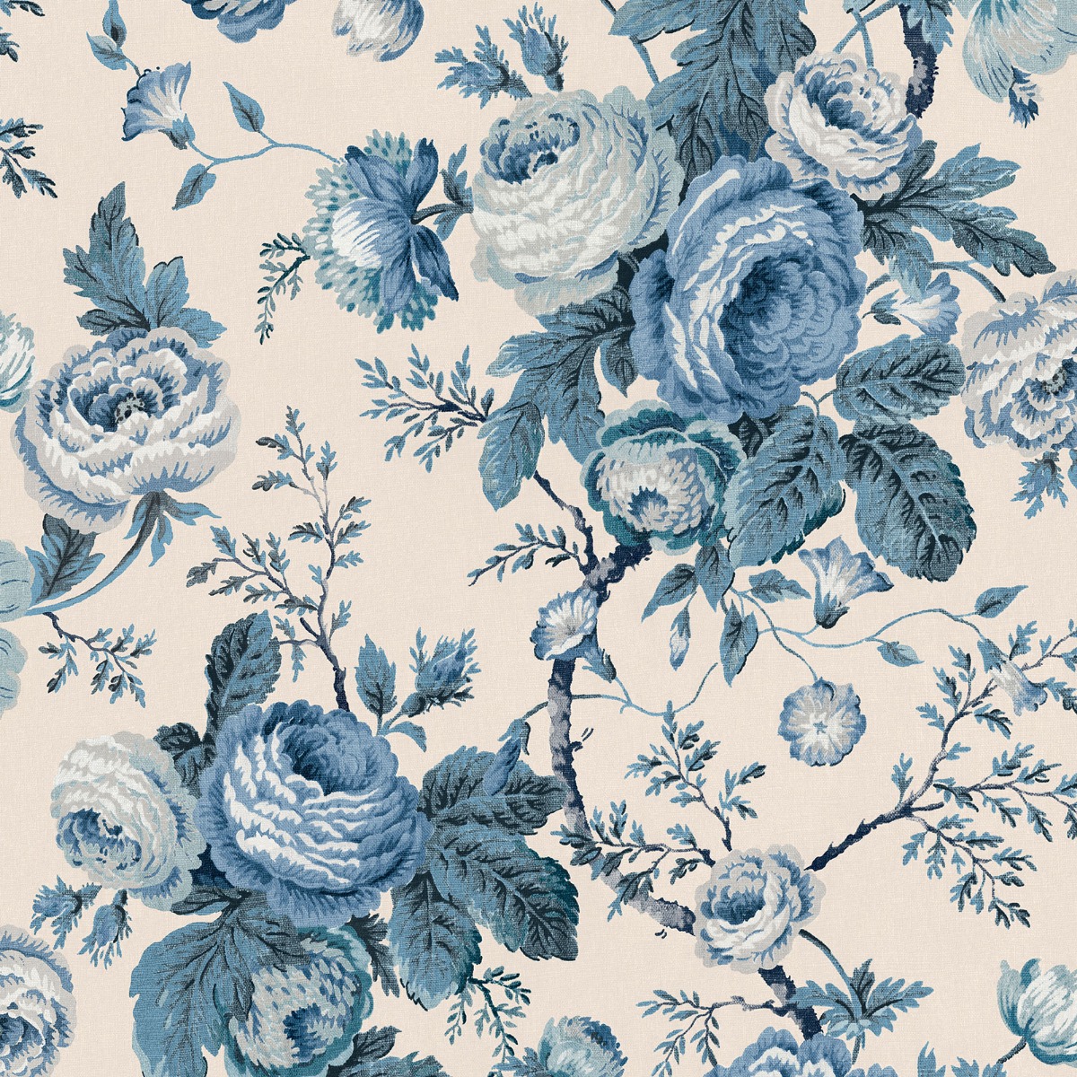 Laura Ashley Uffington Roses Wallpaper Dark Seaspray 140324