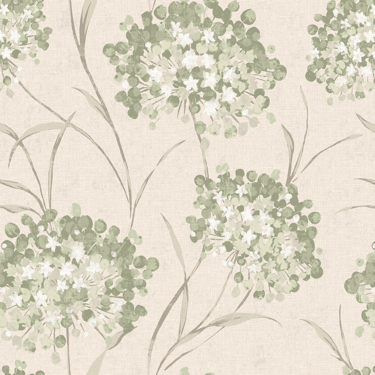 Laura Ashley Giselle Wallpaper Hedgerow Green 140331