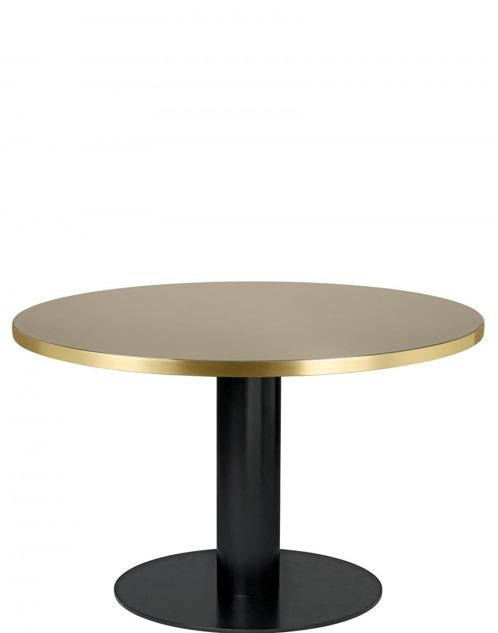 Gubi 20 Dining Table Round Black Base 125 Glasssand