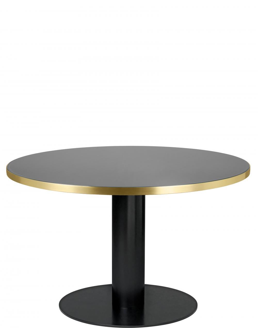 Gubi 20 Dining Table Round Black Base 125 Glassgranite Grey