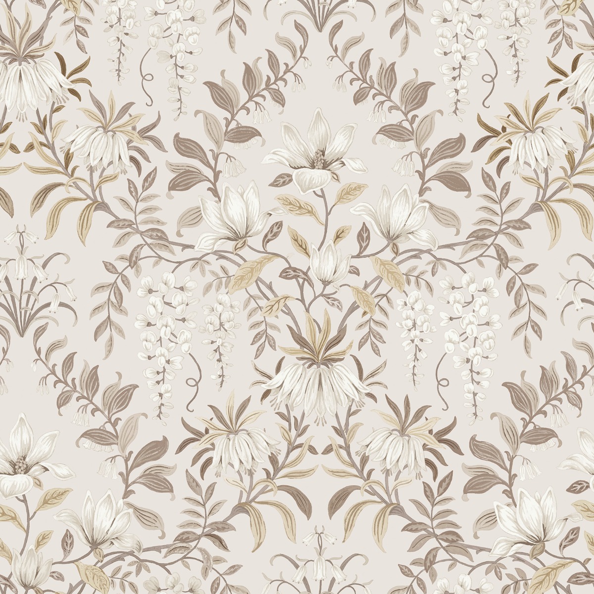 Laura Ashley Parterre Wallpaper Soft Natural 140335