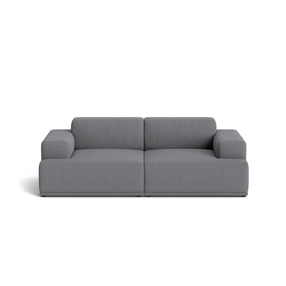 Connect Soft Modular Sofa 2seater Configuration 1 Plastic Black Rewool 158