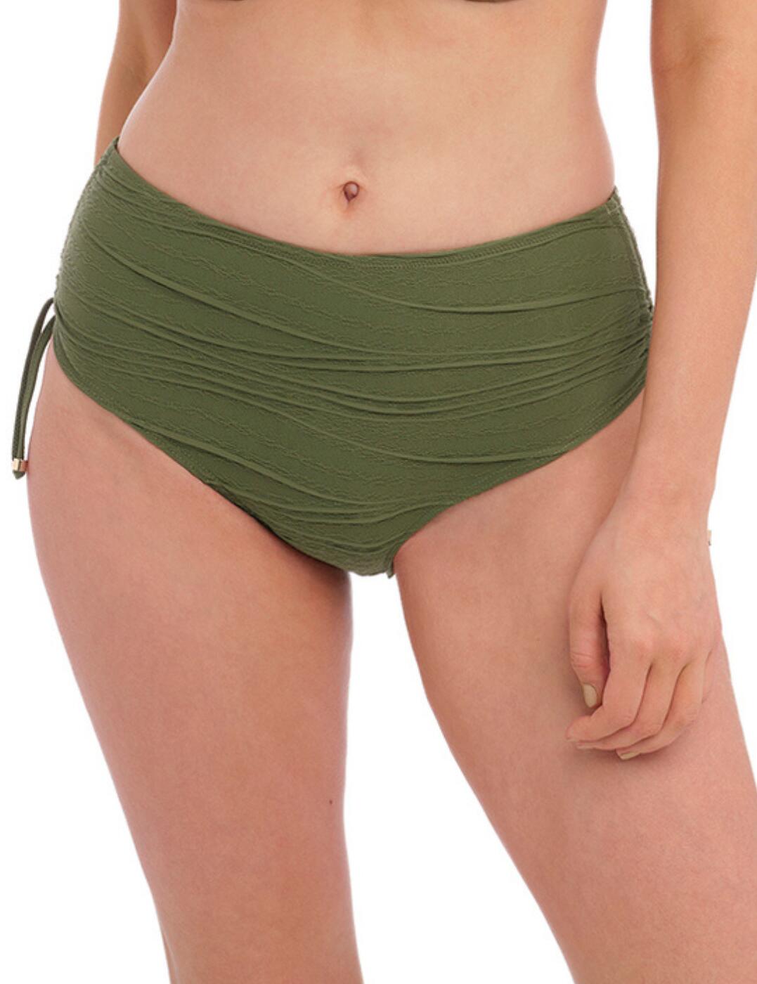 Are you looking for the perfect statement piece to take your beach or pool look to the next level? Look no further than the Fantasie Beach Waves adjustable leg bikini short! This ruched material beauty is perfect for adding a hint of flair to your style. With adjustable side ties, you can customize the length and height on each side to create a look that feels perfectly tailored for you. Tassel decorations add a fun and playful detail while still remaining sophisticated, and a high-rise waist paired with moderate rear coverage let this piece feel both classy and stylish. Additionally, it s fully lined and offers matching coordinates so that you can complete your look from head to toe! If you want something fashionable and unique to make a bold statement this season, we know Fantasie Beach Waves is the right choice for you.