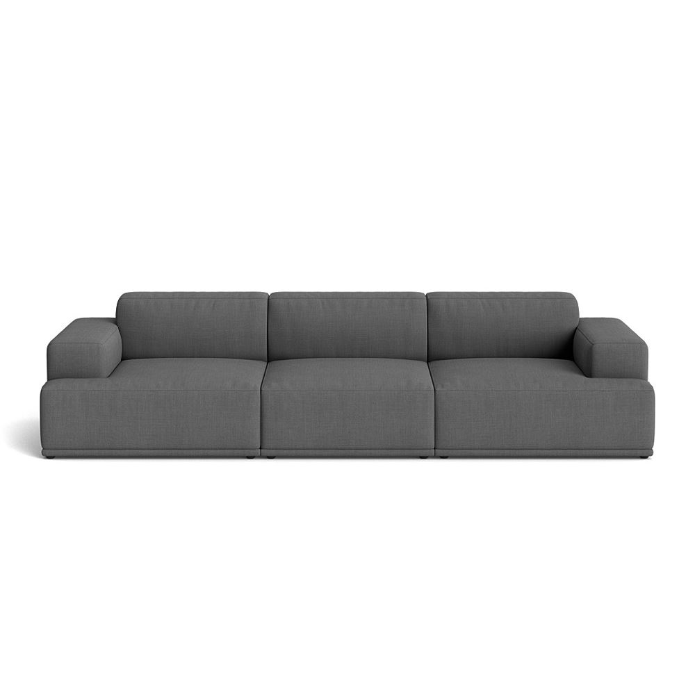 Connect Soft Modular Sofa 3seater Configuration 1 Plastic Black Remix 163