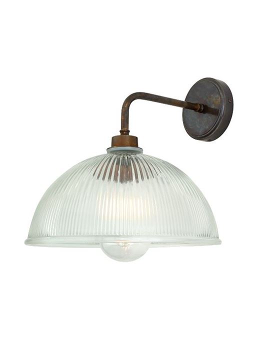 Prismatic Ip Wall Light Angled Arm Antique Brass