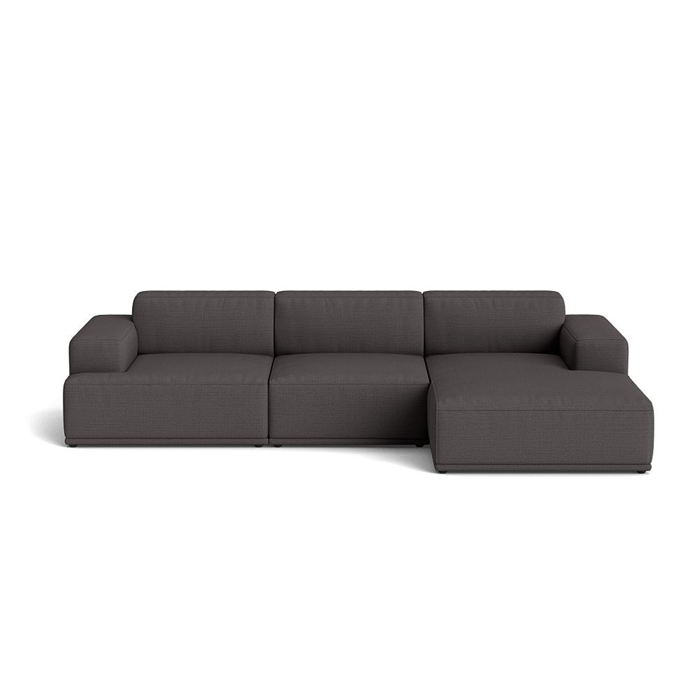 Connect Soft Modular Sofa 3seater Configuration 2 Plastic Black Canvas 154