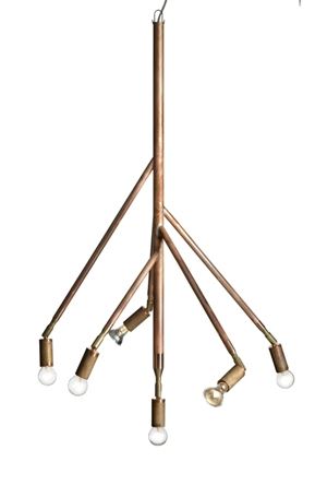 Orsjo Kvist Pendant Copper 6 Arms Designer Pendant Lighting