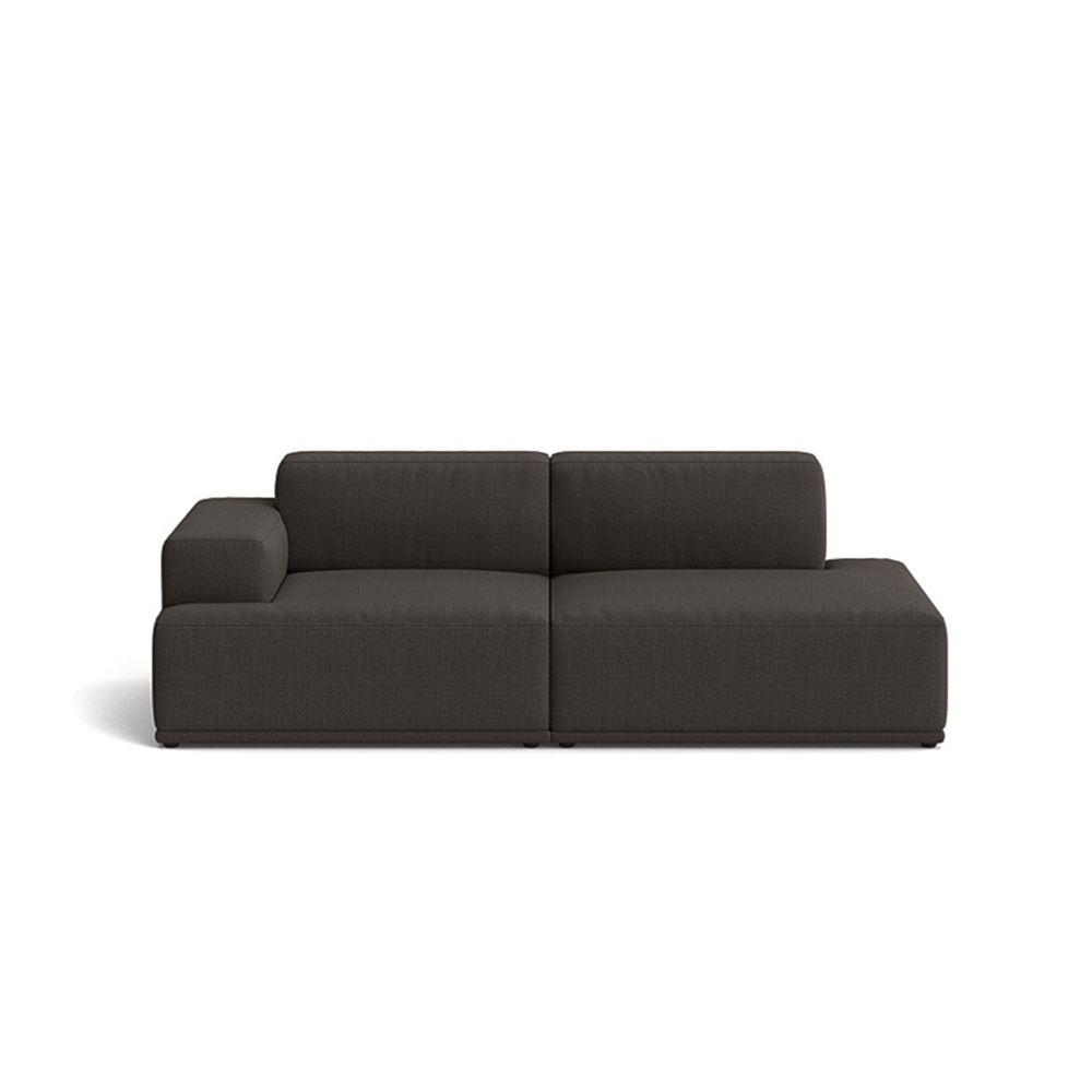 Connect Soft Modular Sofa 2seater Configuration 2 Plastic Black Canvas 174