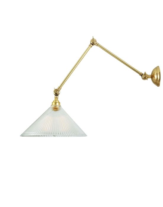 Conical Prismatic Wall Light Polished Brass