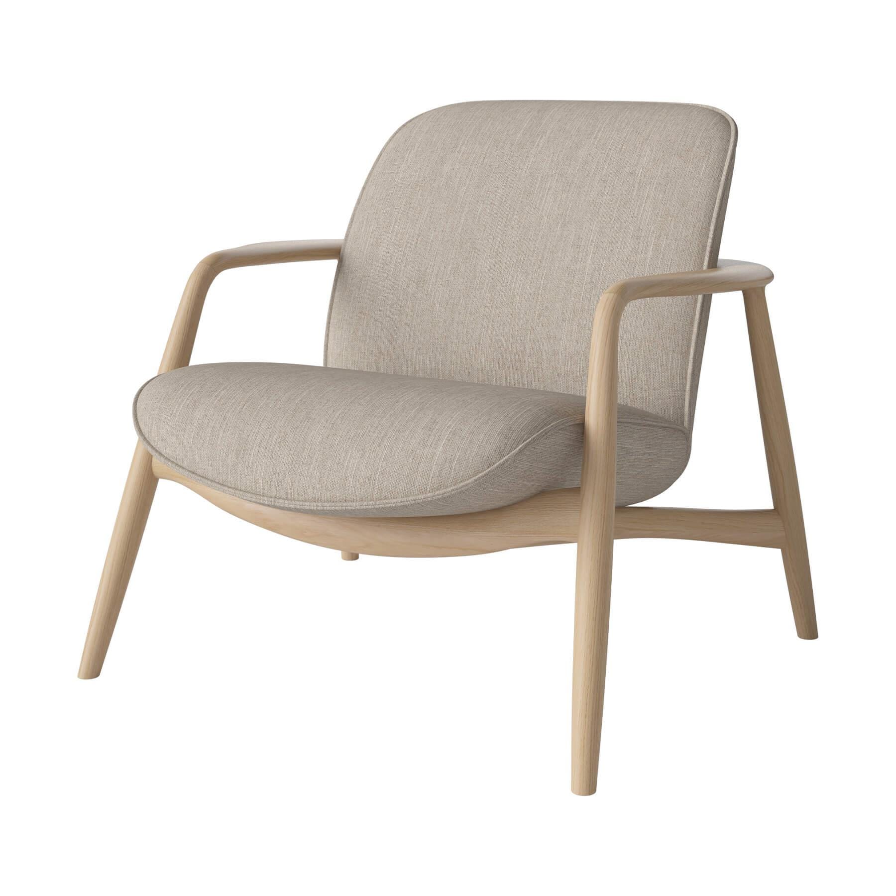 Bolia Bowie Armchair White Oiled Oak Baize Sand Brown Designer Furniture From Holloways Of Ludlow