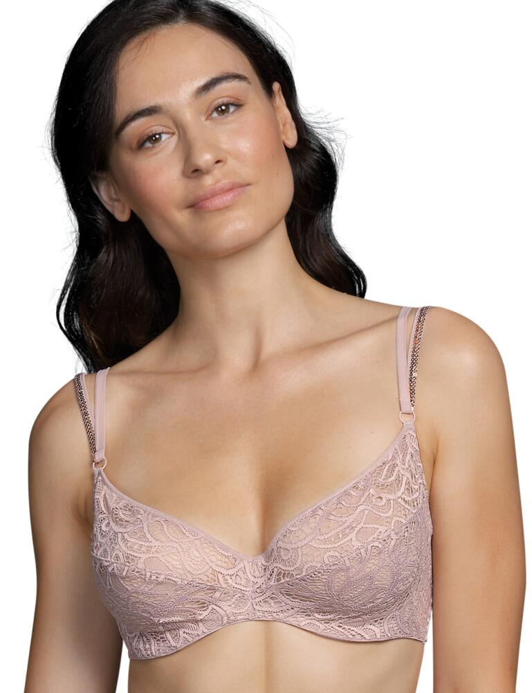 This full cup bra is by Andres Sarda and part of the Lynx range. The bra has underwire for support and is non-padded which allows for a comfy fit and a natural breast shape. It has sheer floral lace across the breast which gives a sexy look. It has double straps with sequin detailing which adds a glamourous look. The straps are adjustable and there is a hook and eye closure to the rear which allows for an individual fit.  Full cup bra Underwired Non-padded cups Sheer floral lace Adjustable sequin straps Hook and eye closure Composition: 90% Polyamide &pipe; 10% Elastane  Listed in UK sizes  50486-91416-1201508 3309411 Full Cup Bra