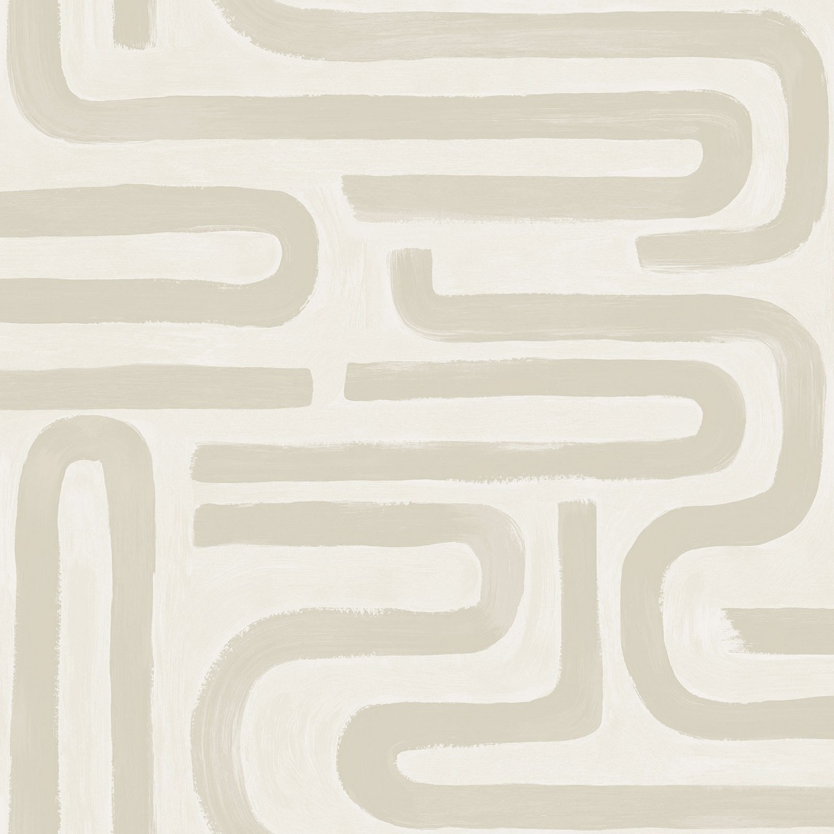 Holden Decor Brushed Geo Neutral Wallpaper, Cream