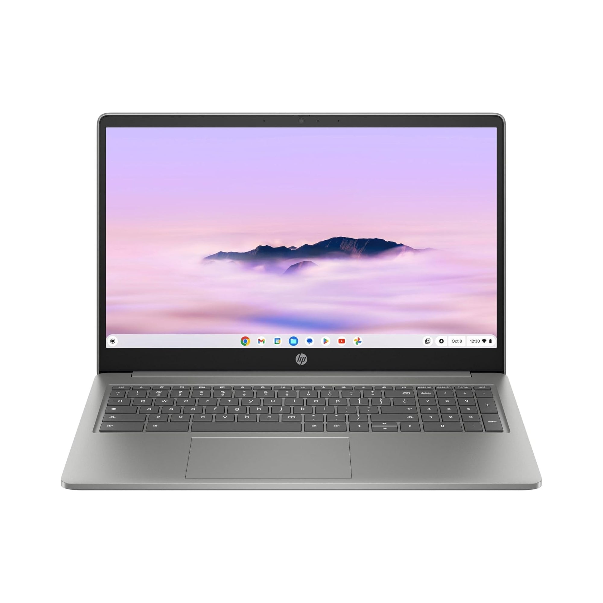 Image of HP Chromebook Plus 15.6" FHD Laptop – Intel Core i3-N305, 8GB RAM, 128GB SSD, Chrome OS, Silver