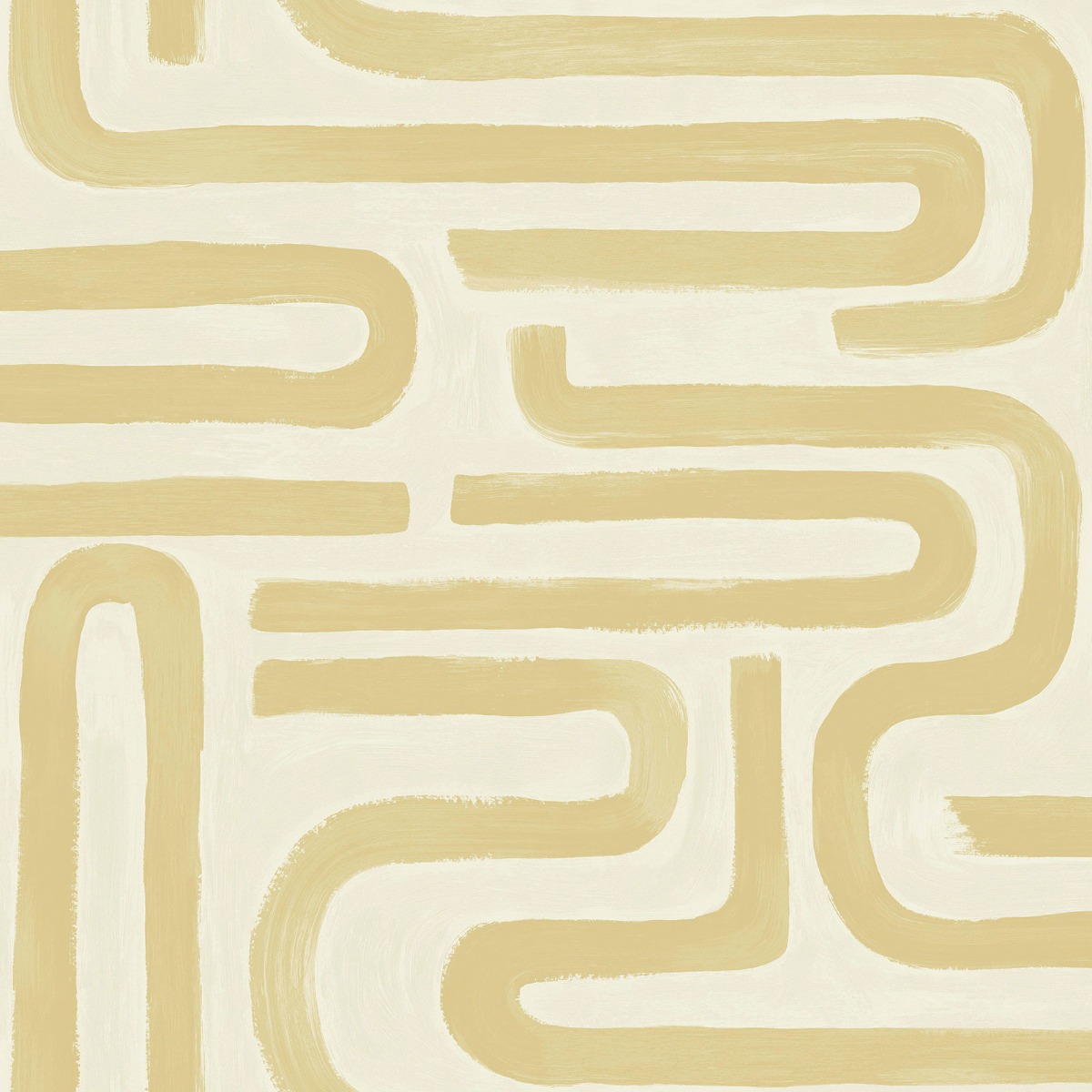 Holden Decor Brushed Geo Ochre Wallpaper, Yellow