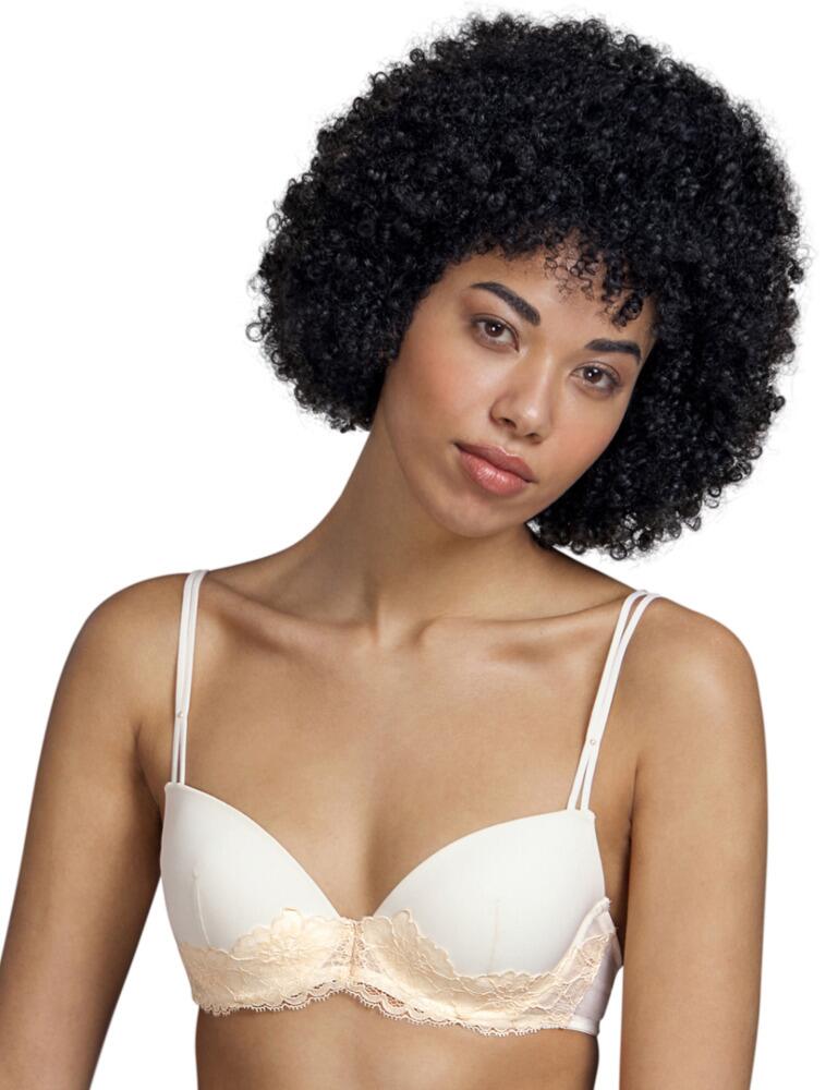 Look amazing in this Andres Sarda Eden Rock plunge bra. The Eden Rock range is a more modern version of the classic Eden range by Andres Sarda. This bra has a deep plunging neckline with padded cups. The cups are a rounded shape and centre the breasts. Featuring double straps for an elegant feel with crystal gem detailing, the straps are also adjustable and can be worn crossed at the back. It has beautiful lace detailing along the bottom of the cups. There is a hook and eye closure to the rear and the bra is underwired for support.  Plunging bra Padded cups Double adjustable straps Crystal gem detailing Option of crossed back straps Beautiful lace Hook and eye closure Underwired Composition: 48% Polyester &pipe; 44% Polyamide &pipe; 8% Elastane Listed in UK sizes  50492-91369-1201256 3308516 Padded Plunge Bra