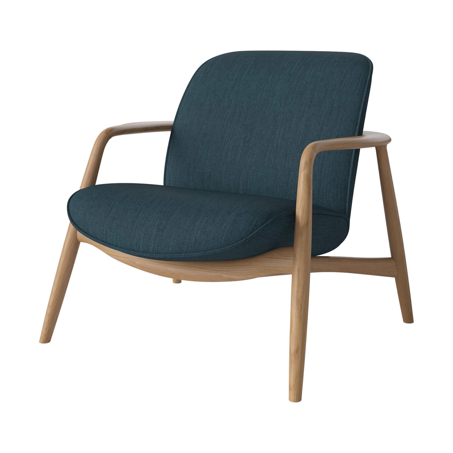 Bolia Bowie Armchair Oiled Oak Baize Dust Blue Designer Furniture From Holloways Of Ludlow