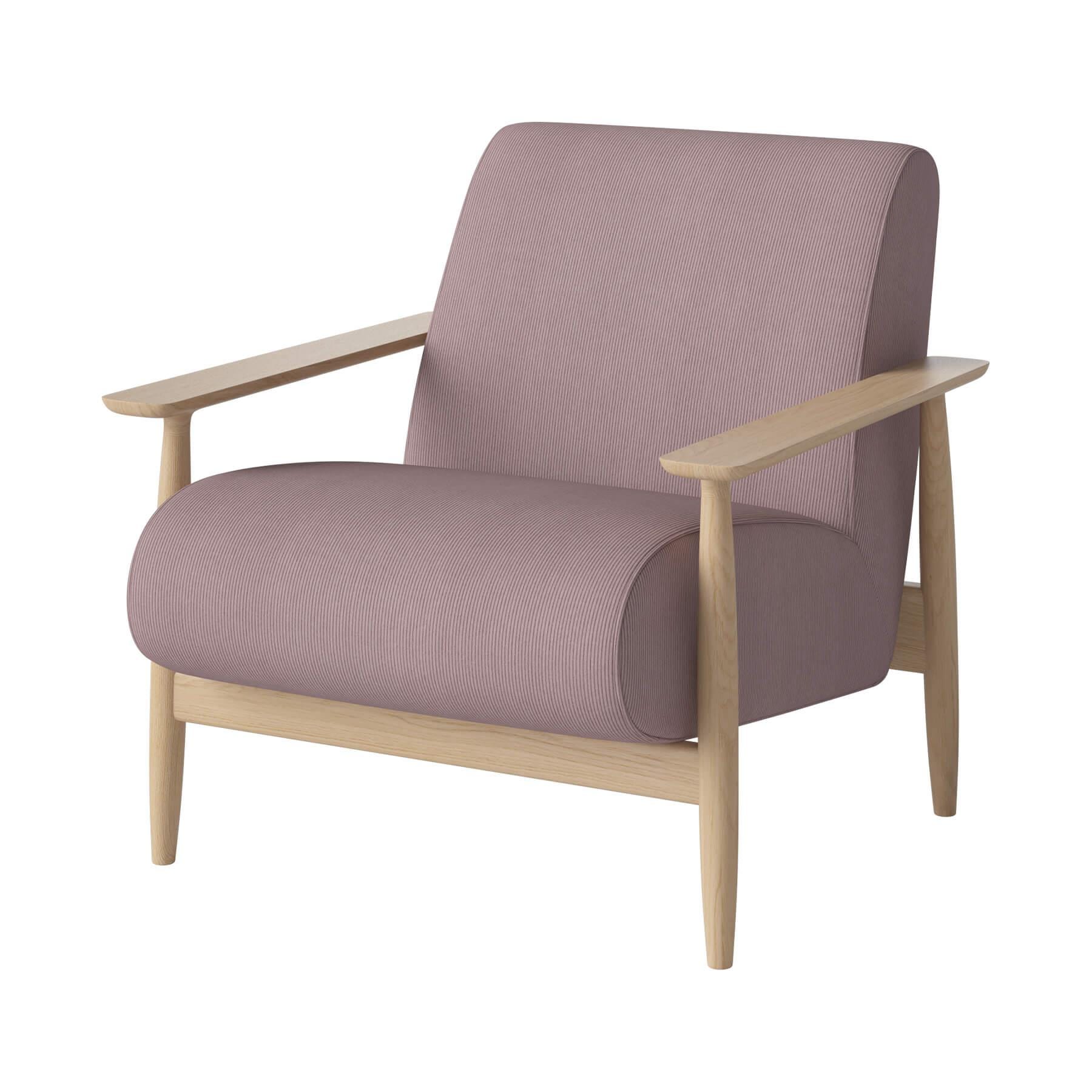 Bolia Visti Armchair White Oiled Oak Linea Rosa Pink Designer Furniture From Holloways Of Ludlow