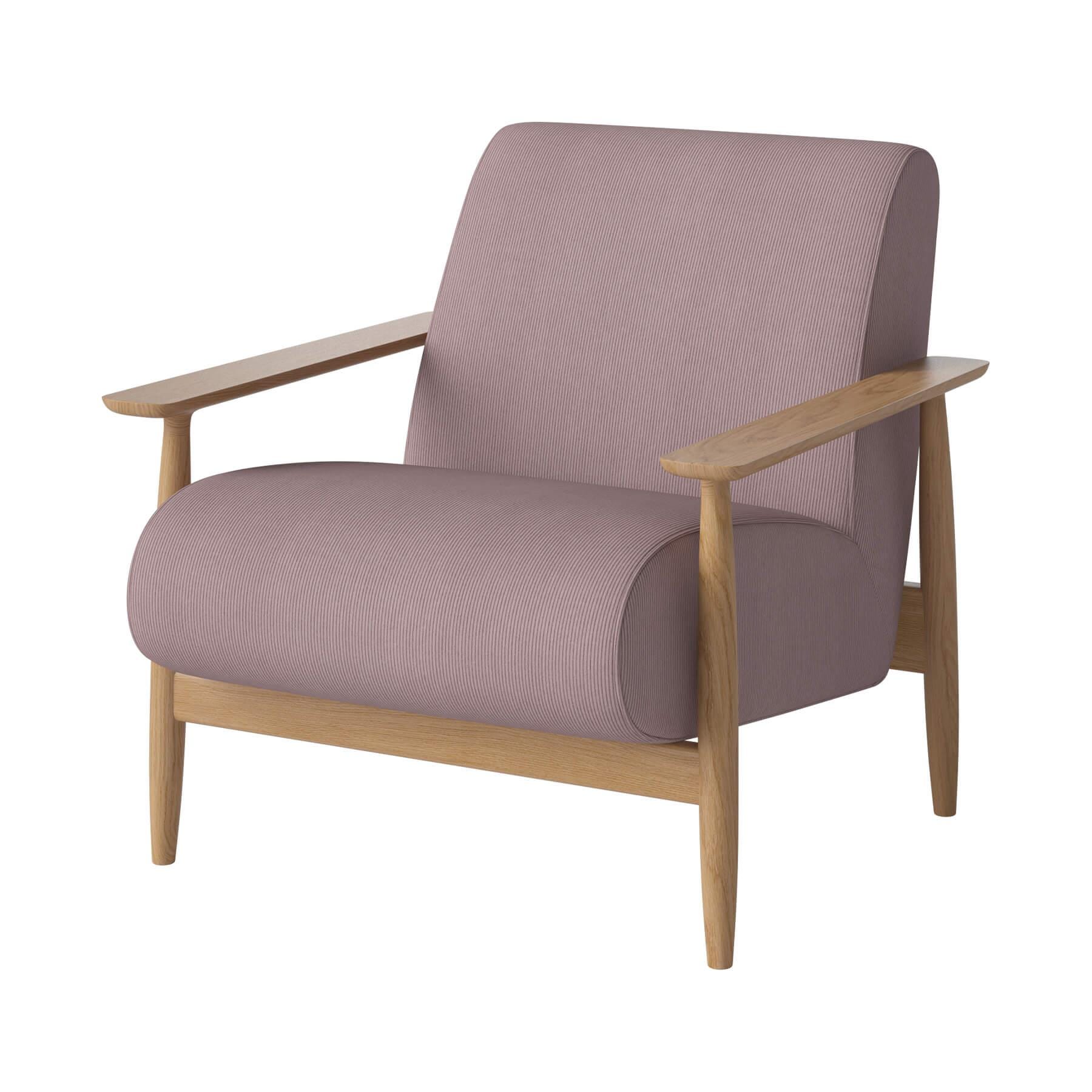 Bolia Visti Armchair Oiled Oak Linea Rosa Pink Designer Furniture From Holloways Of Ludlow