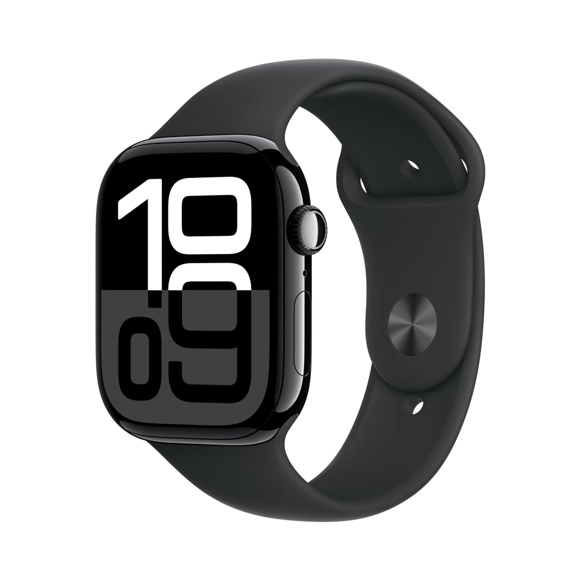 Image of Apple Watch Series 10 GPS 42mm Jet Black Aluminium Case with Sport Band (S/M) MWWE3QA/A