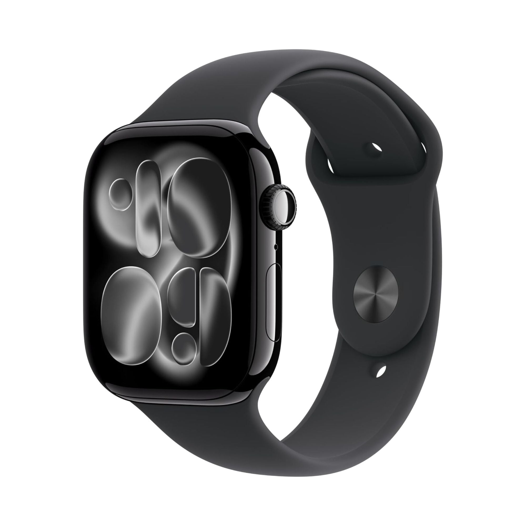 Image of Apple Watch Series 11 GPS 42mm Jet Black Aluminium Case with Sport Band (S/M) MEQT4MP/A