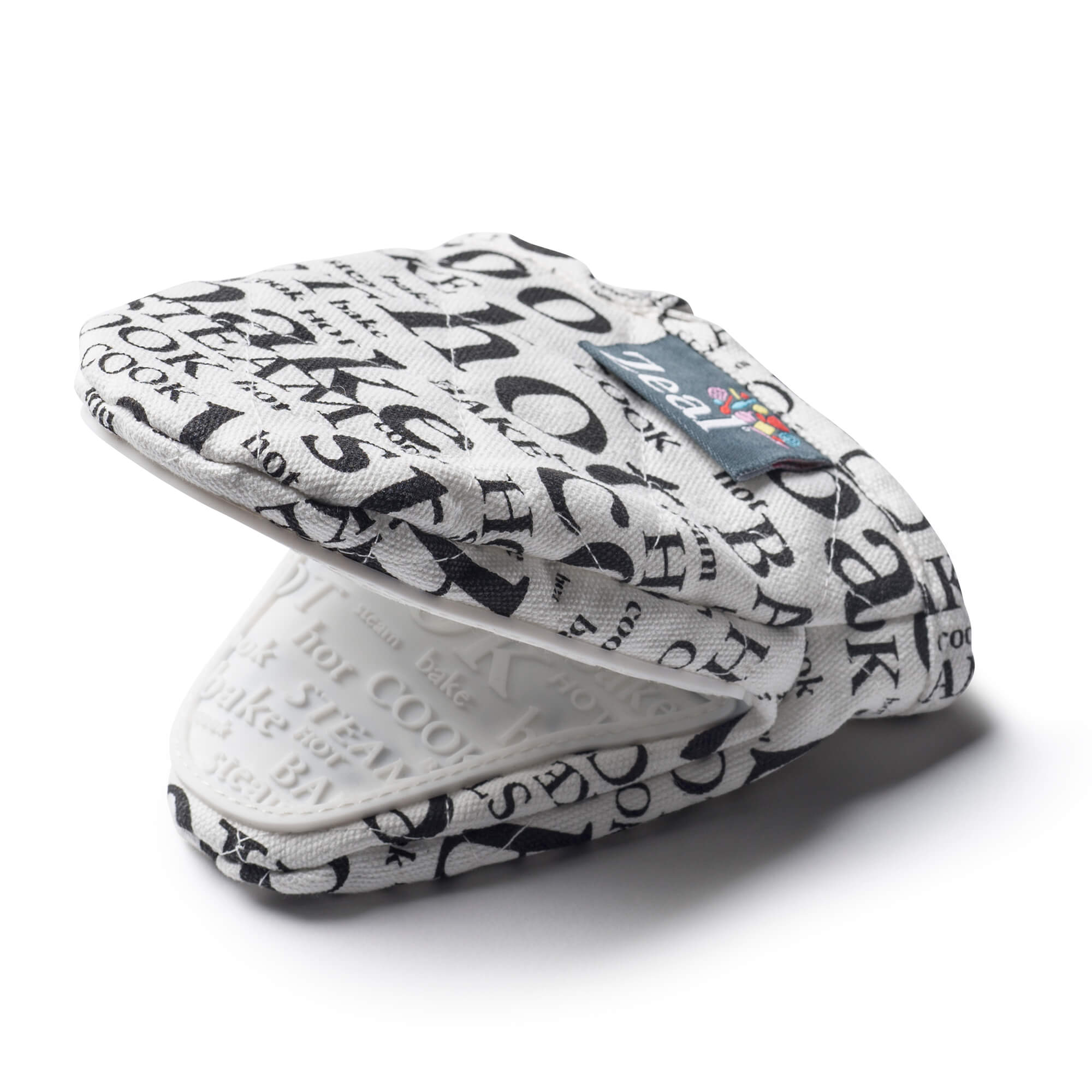 Zeal Silicone Hot Grab Mini Oven Mitt Hot Print in White
