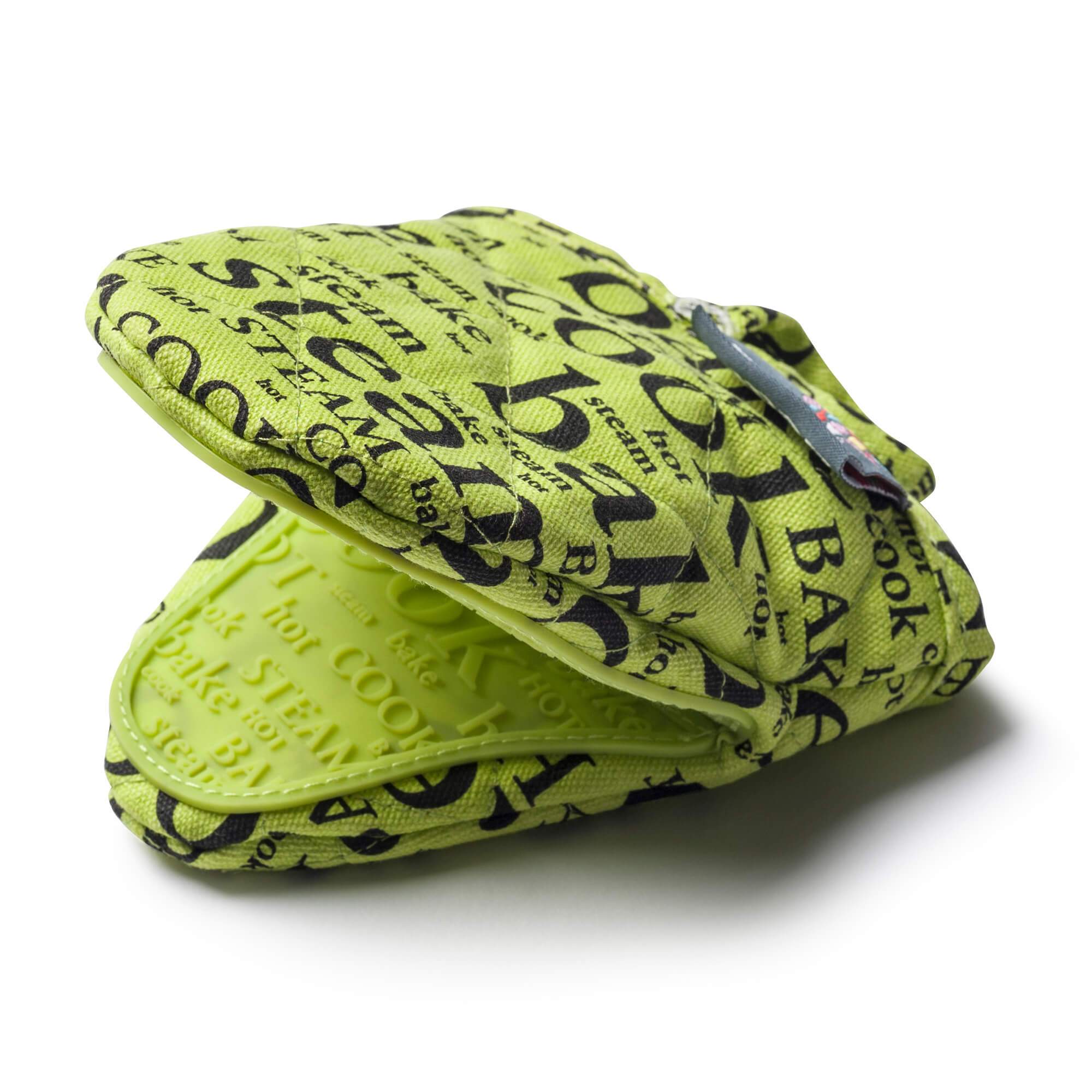 Zeal Silicone Hot Grab Mini Oven Mitt Hot Print in Lime