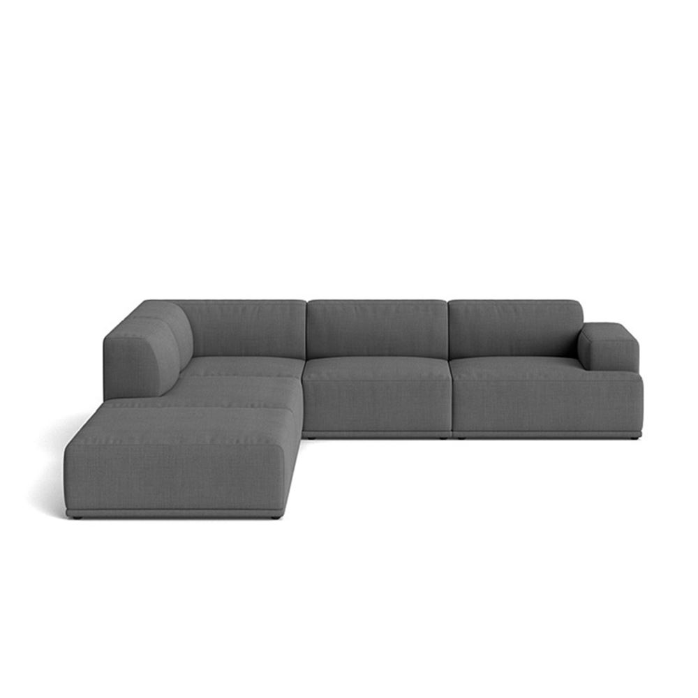Connect Soft Modular Sofa Corner Configuration 1 Plastic Black Remix 163