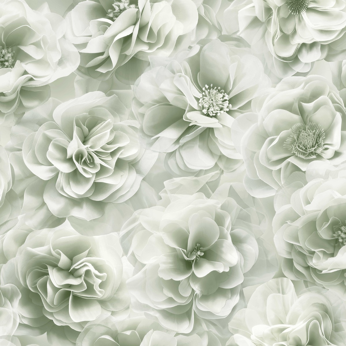 Debona Bloom Sage Green Wallpaper Floral Rose Glamorous Stylish Feature Wall, Green