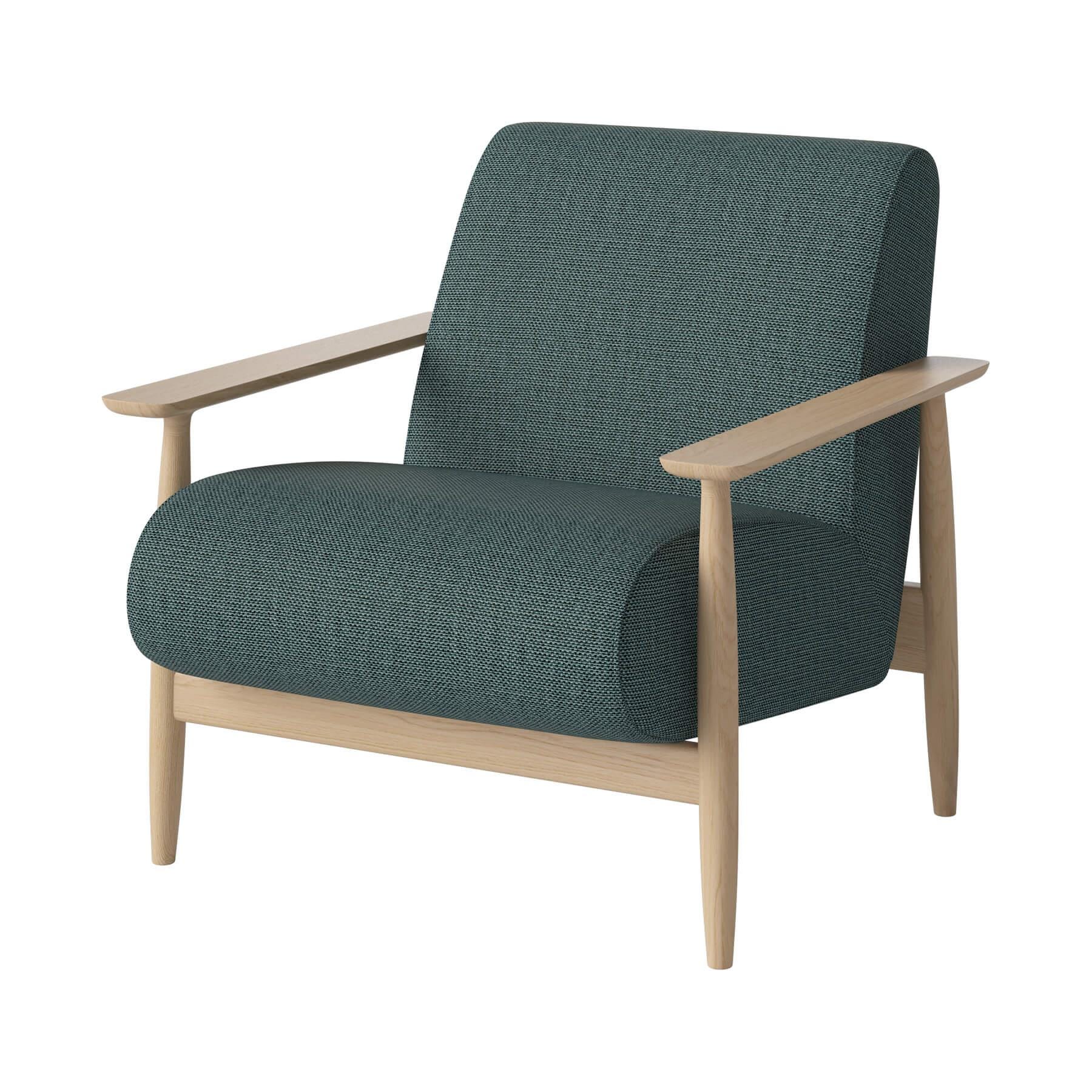 Bolia Visti Armchair White Oiled Oak London Sea Green Designer Furniture From Holloways Of Ludlow