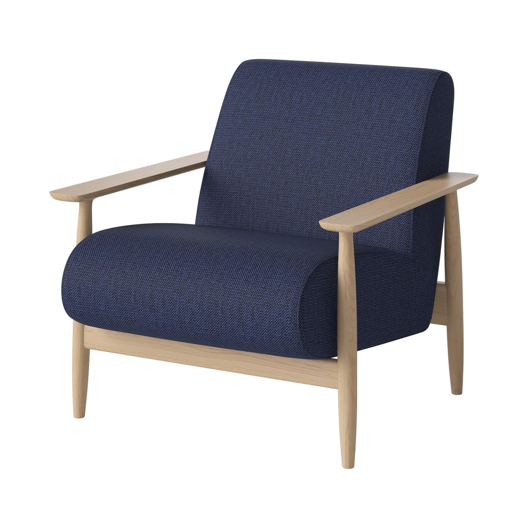 Bolia Visti Armchair White Oiled Oak London Blue Designer Furniture From Holloways Of Ludlow