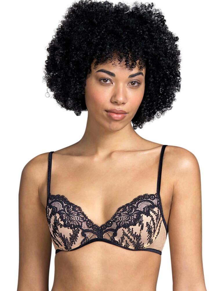 The Renata lingerie line blends Andres Sarda's renowned premium lingerie style with a bold sexy look. This deep plunge bra has a classic sexy plunging neckline with added scalloped lace trim for a luxurious and feminine finish. The cups create a flirty uplifted cleavage and boasting round shape. A bold lace overlay contrast the premium tulle for a statement sultry look. Underwiring offers added support and the adjustable straps create the perfect fit. Matching lingerie is available from the Renata collection by Andres Sarda for a sexy coordinated look.  Sexy plunging neckline Luxurious feminine lace overlay Uplifting padding Premium semi-sheer tulle Adjustable straps Underwired for support Hook and eye closure Composition: 49% Polyamide &pipe; 32% Polyester &pipe; 12% Other Fibres &pipe; 7% Elastane Listed in UK sizes  50501-91378-1201845 3310316 Plunge Bra