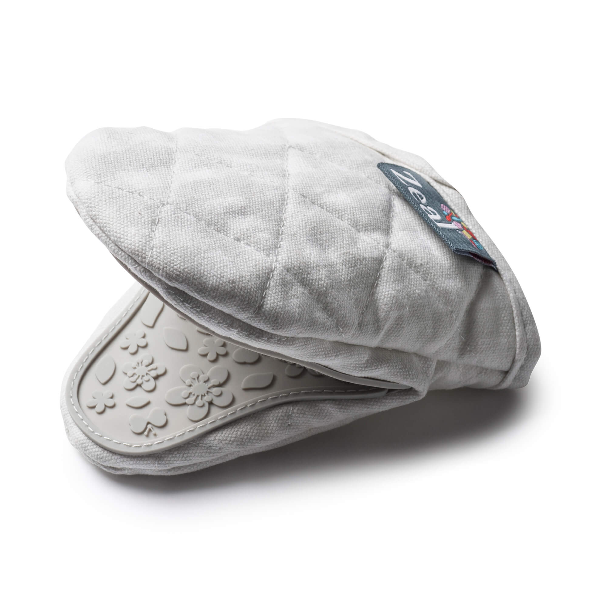 Zeal Silicone Hot Grab Mini Oven Mitt Gingham in Light Grey