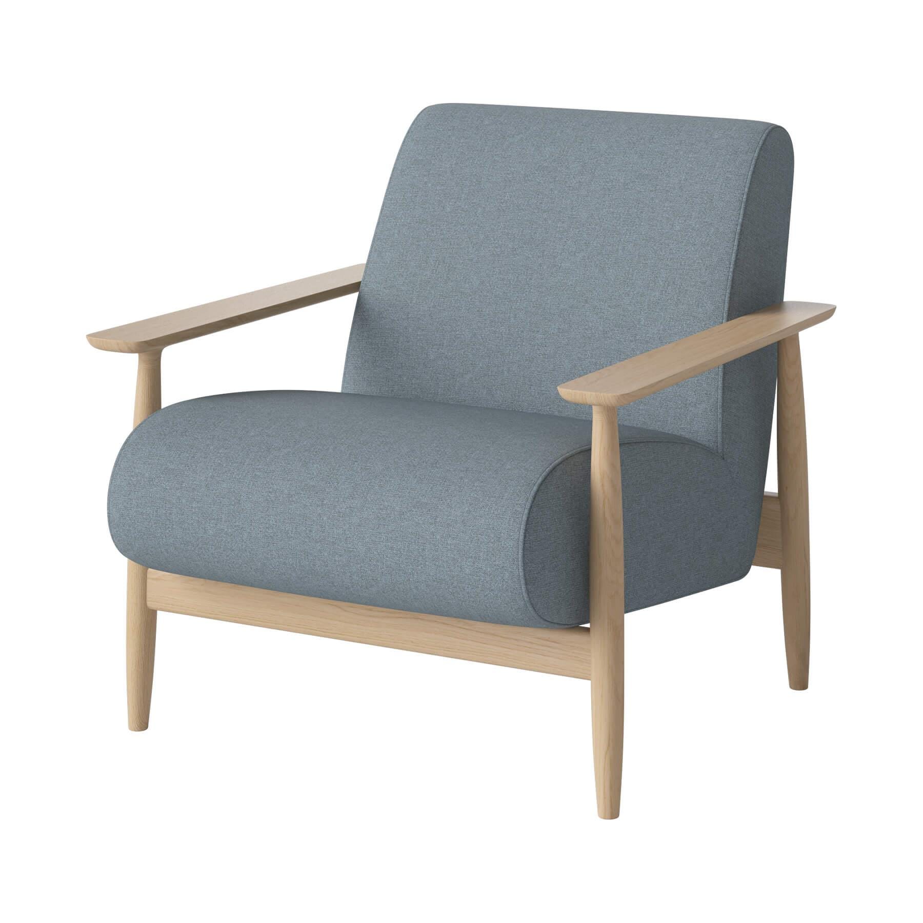 Bolia Visti Armchair White Oiled Oak Step Melange Light Blue Green Designer Furniture From Holloways Of Ludlow