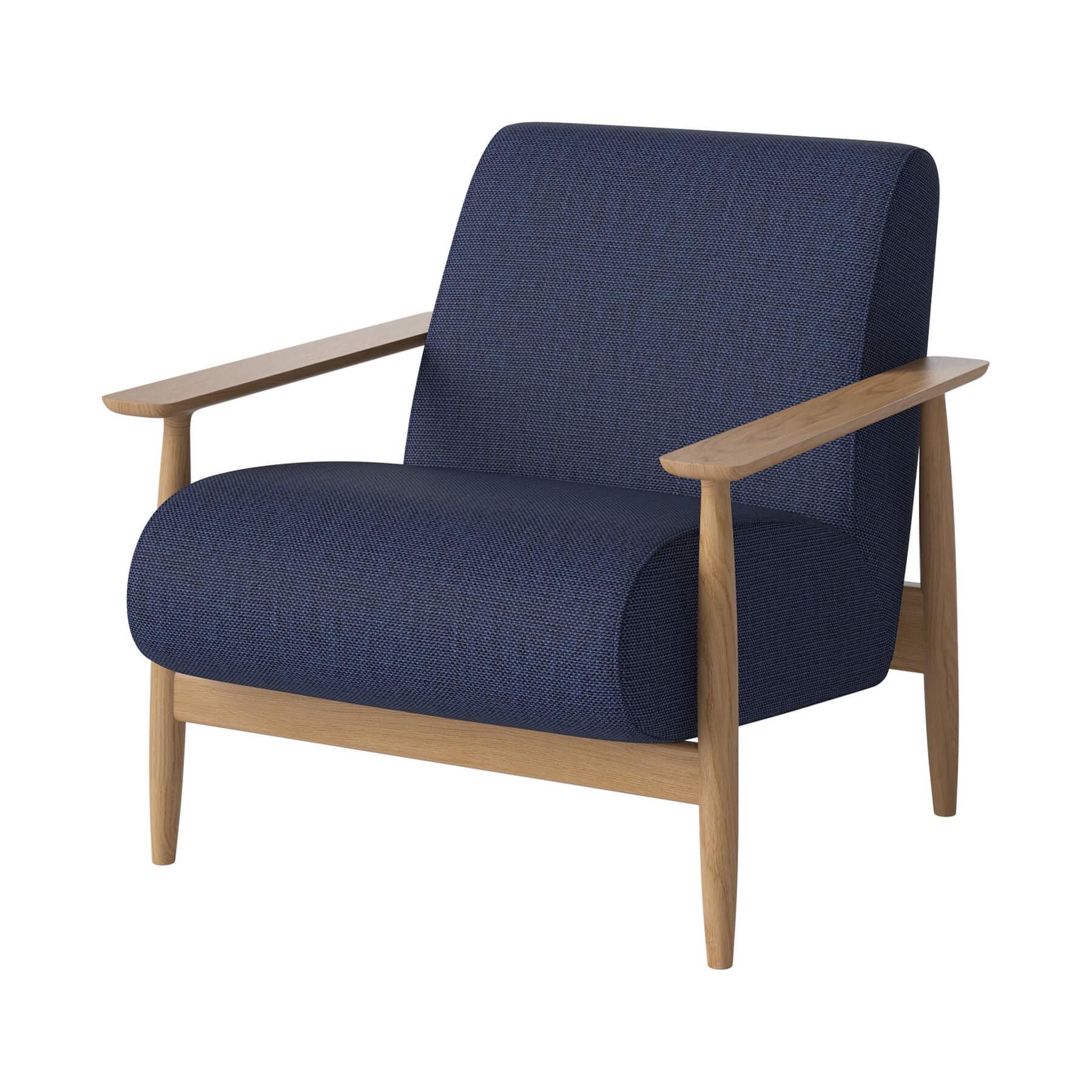 Bolia Visti Armchair Oiled Oak London Blue Designer Furniture From Holloways Of Ludlow