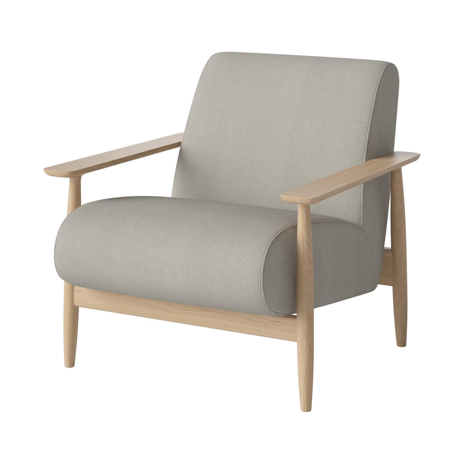 Bolia Visti Armchair White Oiled Oak Linea Sand Brown Designer Furniture From Holloways Of Ludlow