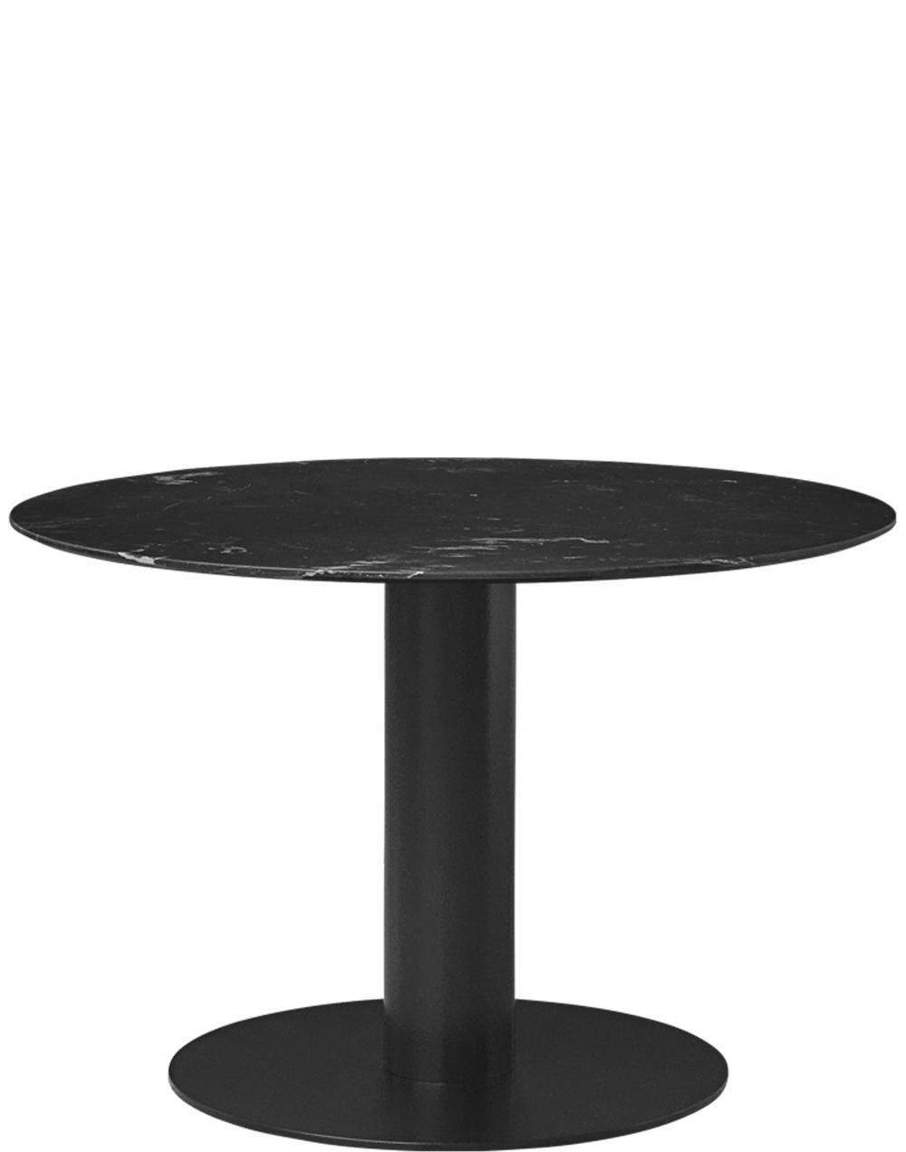 Gubi 20 Dining Table Round Black Base 110 Marbleblack