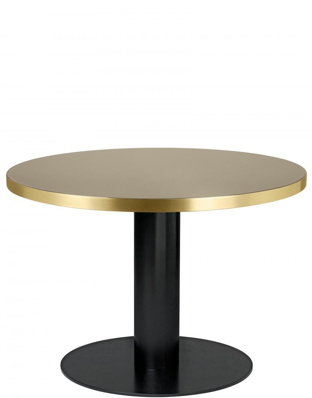 Gubi 20 Dining Table Round Black Base 110 Glasssand