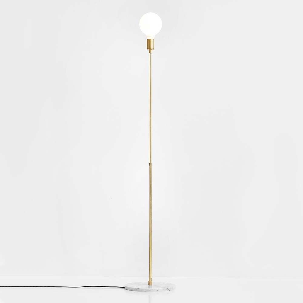 Luna Floor Light Brass White