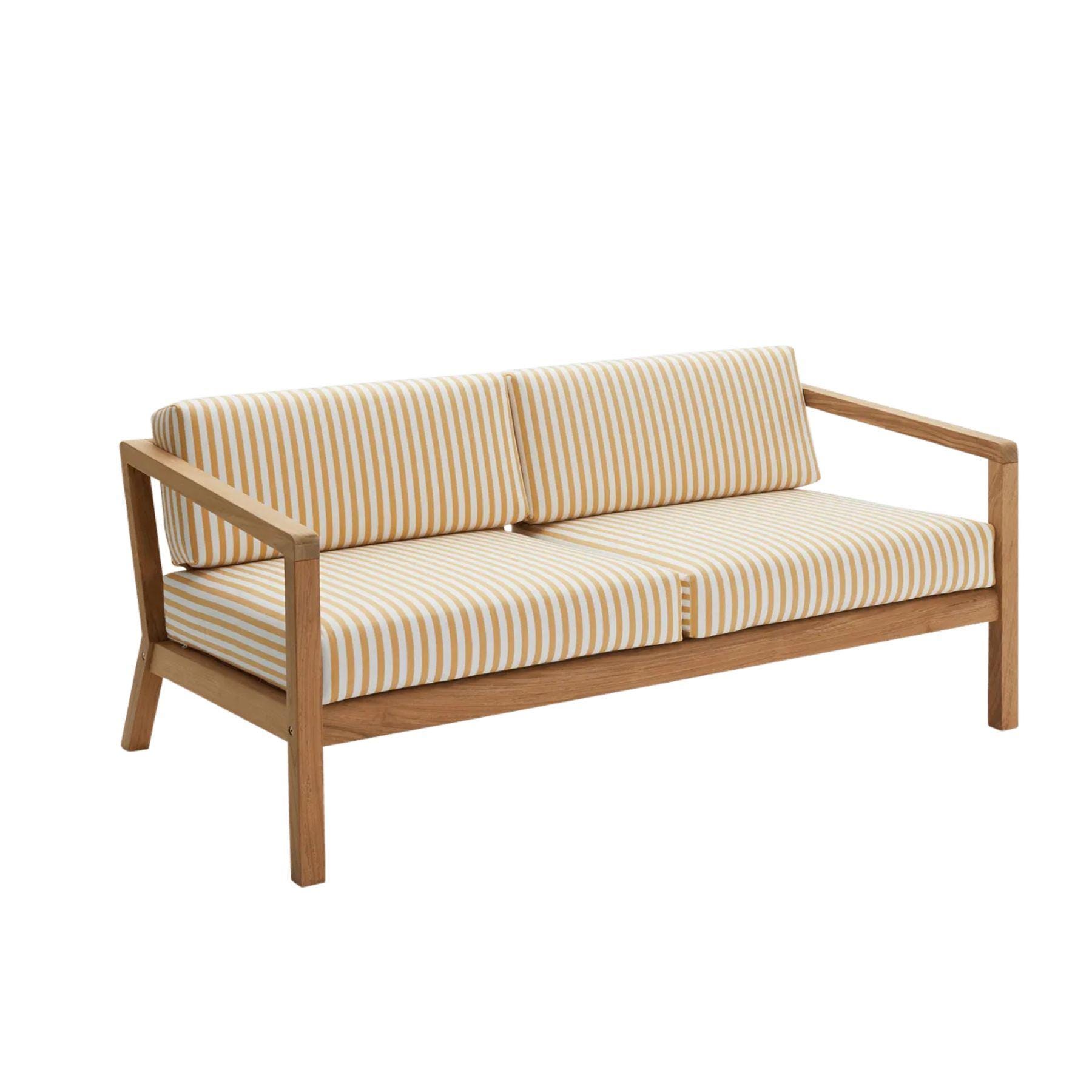 Fritz Hansen Virkelyst Sofa 2 Seater Golden Yellow Stripe Designer Furniture From Holloways Of Ludlow