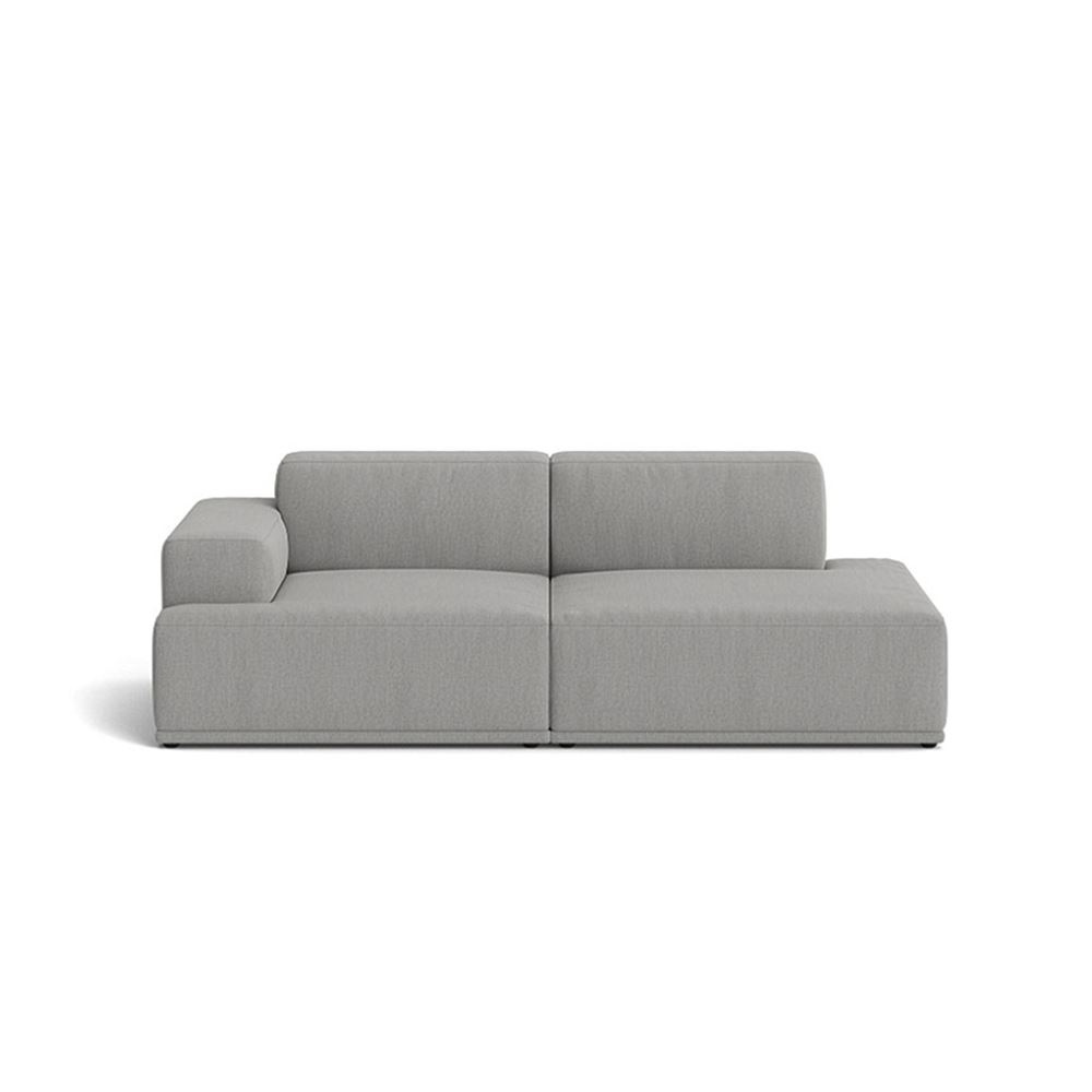 Connect Soft Modular Sofa 2seater Configuration 2 Plastic Black Rewool 128