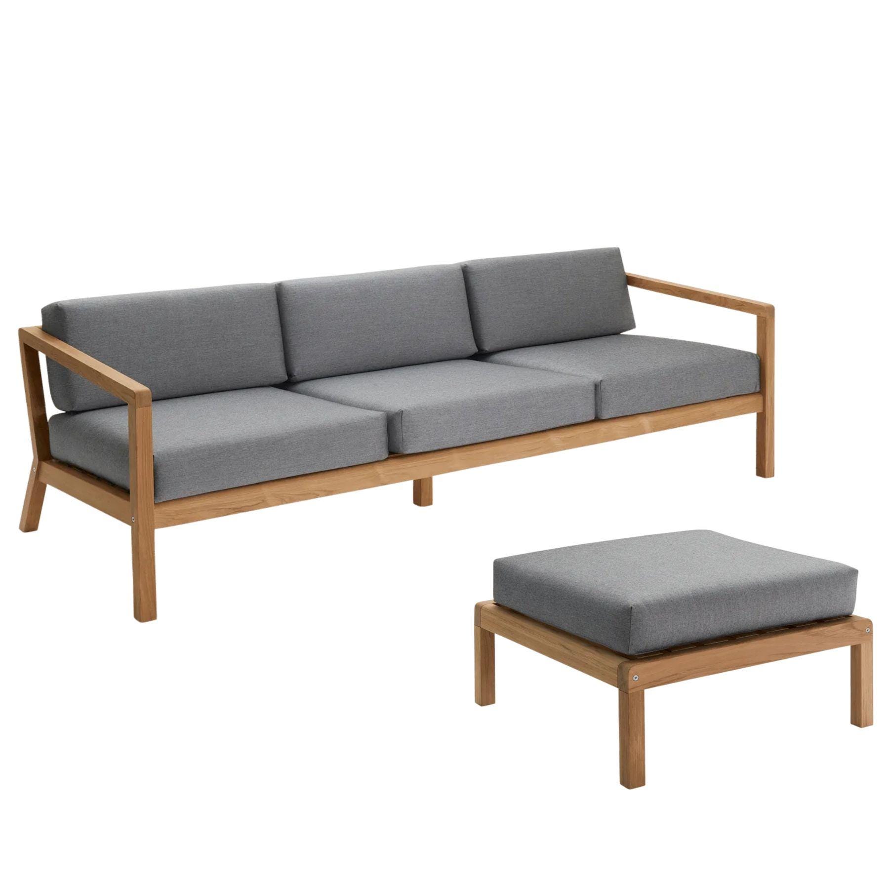 Fritz Hansen Virkelyst Sofa 3 Seater Ash With Footstool Black Designer Furniture From Holloways Of Ludlow